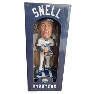 Blake Snell LA Dodgers 2024 & 2025 World Champion Starters Bobblehead New